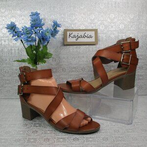 BIG BUDDHA Tan Strap Sandals Size 9